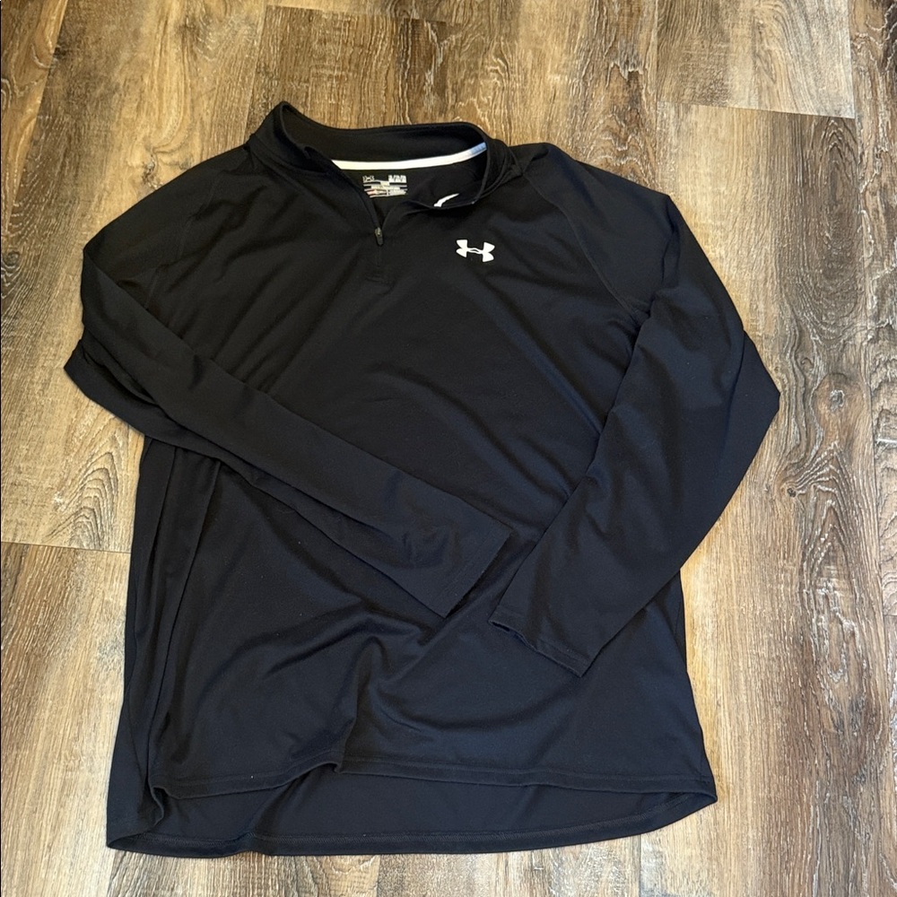 Under Armour Men's Black Long  Sleeve Quarter Zip